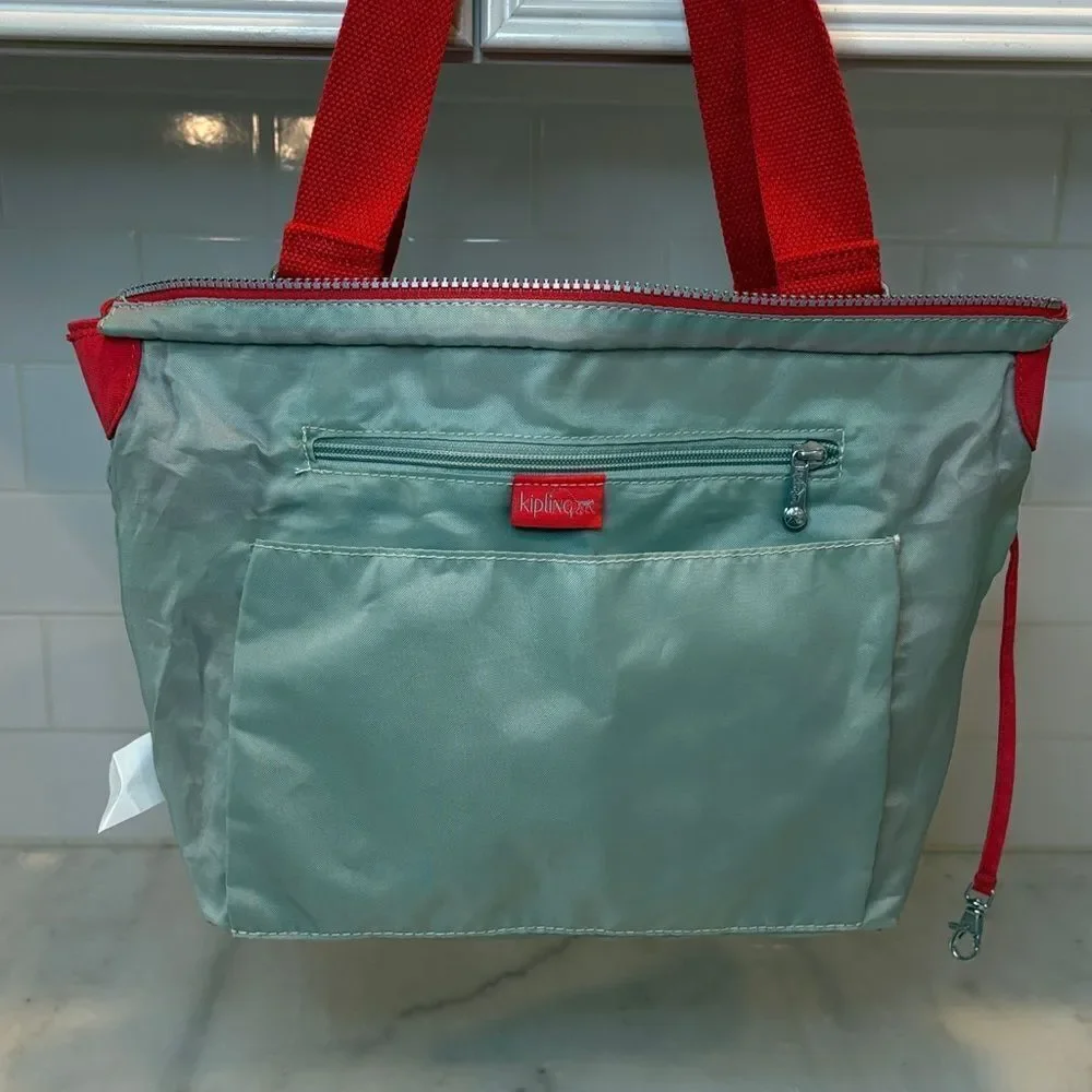 Kipling Bag Purse Handbag  Nicolas medium size red nylon Pocketbook